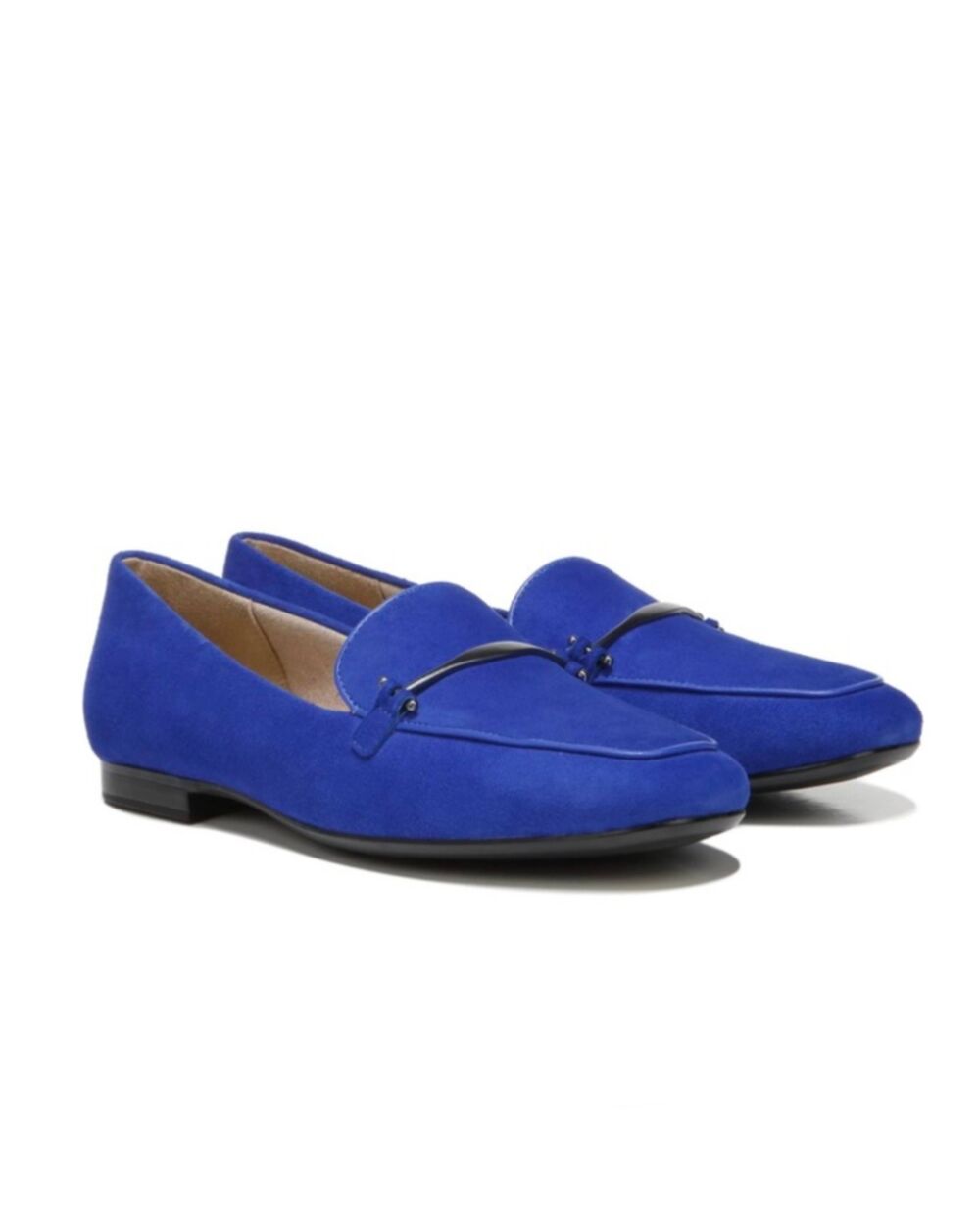 Naturalizer Emiline Cobalt blue suede metal bar horsebit loafers flats womens 7